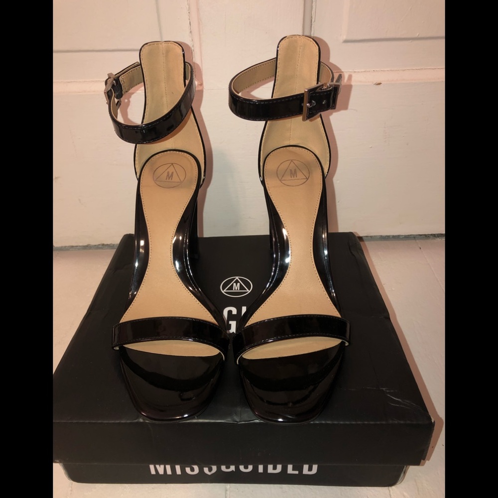 Patent black heels